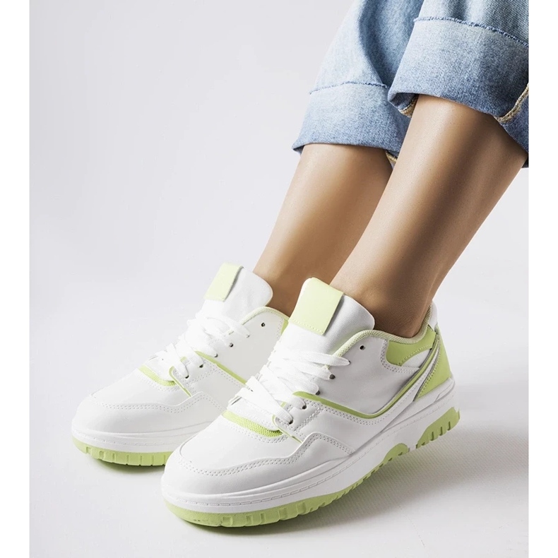 D/GMR Barrette white and green sneakers 1