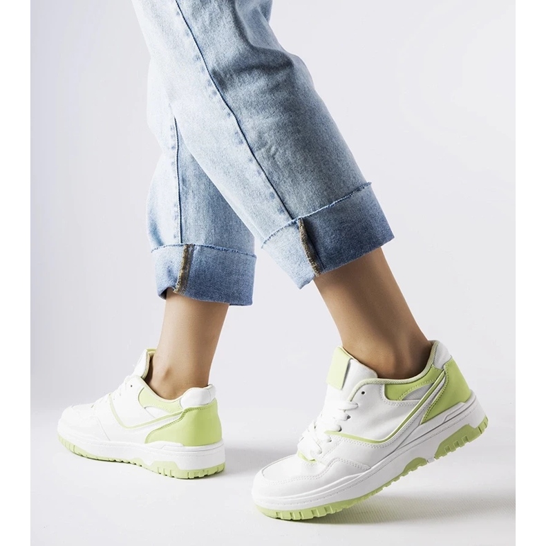 D/GMR Barrette white and green sneakers 2