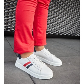 D/GMR Camilla white leather lace-up sneakers 2
