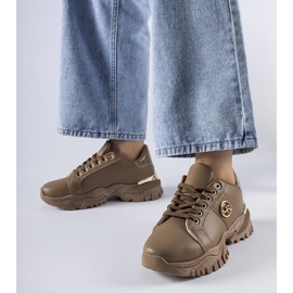 D/GMR Brown sneakers with a massive sole by Arpaia 1