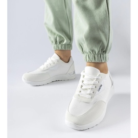 D/GMR White fabric sneakers by Geraldino 2