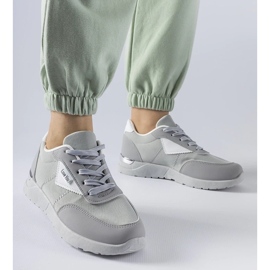 D/GMR Gray fabric sneakers by Geraldino grey 1