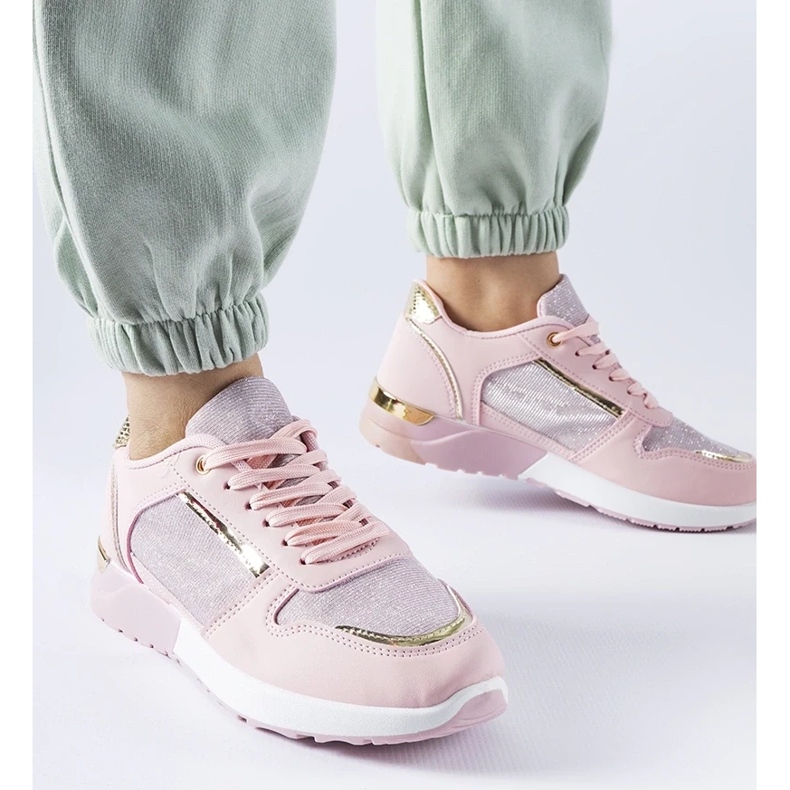 D/GMR Pink sneakers with decorative thread from Facondo 1