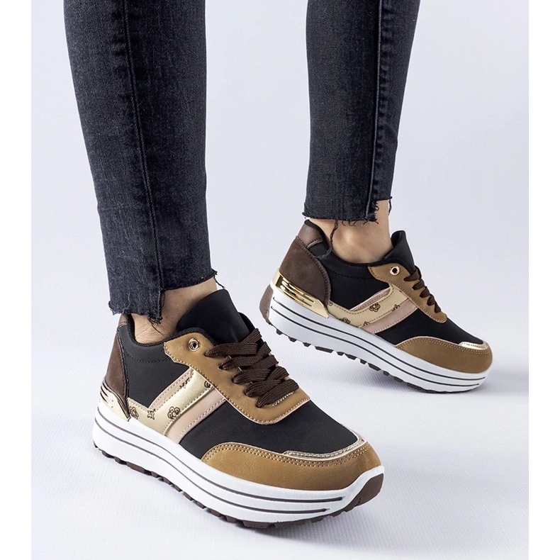 D/GMR Brown Provinciale platform sneakers 1