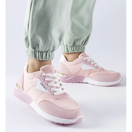 D/GMR Pink fabric sneakers from Geraldino 1