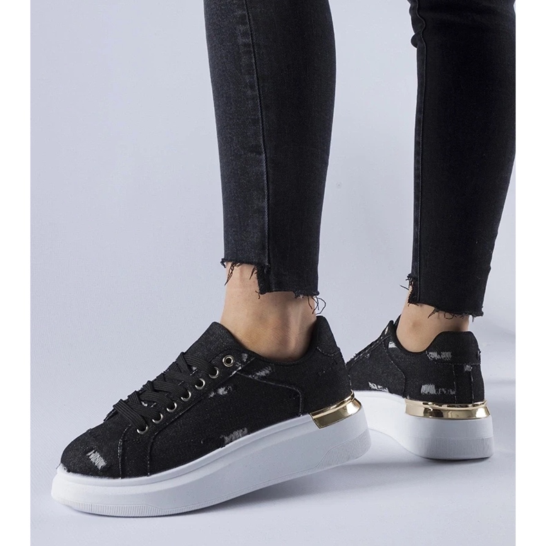 D/GMR Black platform sneakers by Osson 2