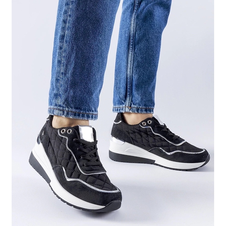 D/GMR Black Pisignano wedge sneakers 1