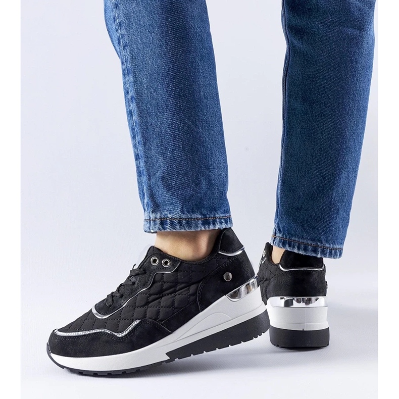 D/GMR Black Pisignano wedge sneakers 2