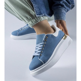 D/GMR Navy blue sneakers on the Scuderlando platform 1