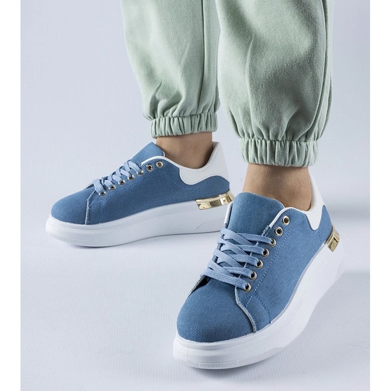 D/GMR Navy blue sneakers on the Scuderlando platform 2