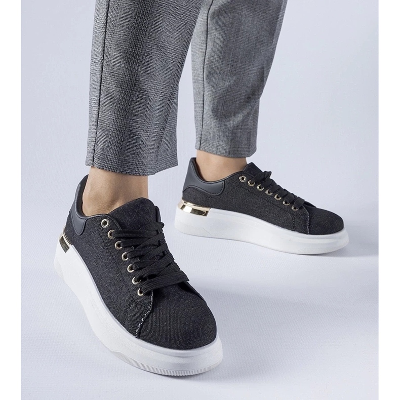 D/GMR Black Scuderlando platform sneakers 1
