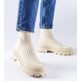 D/GMR Beige sneakers with a flexible upper Varden 1