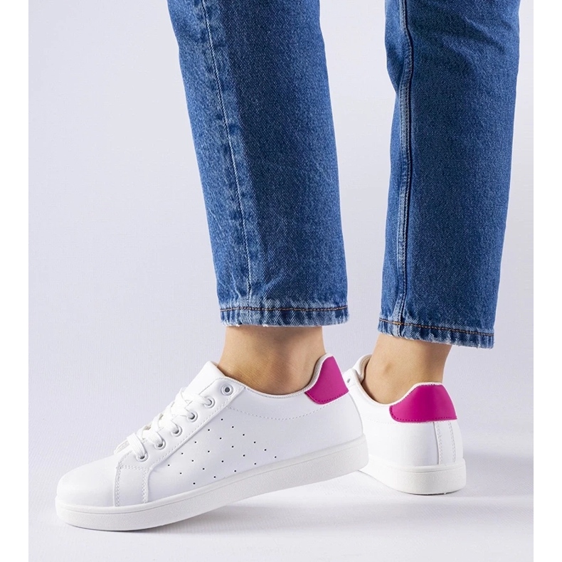 D/GMR White and pink Bourassa sneakers 1