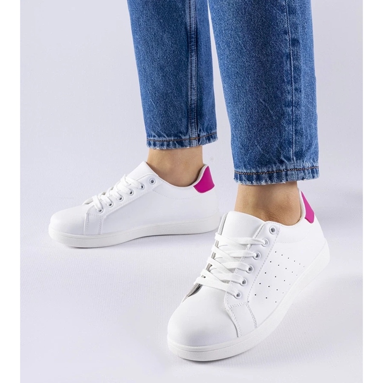 D/GMR White and pink Bourassa sneakers 2