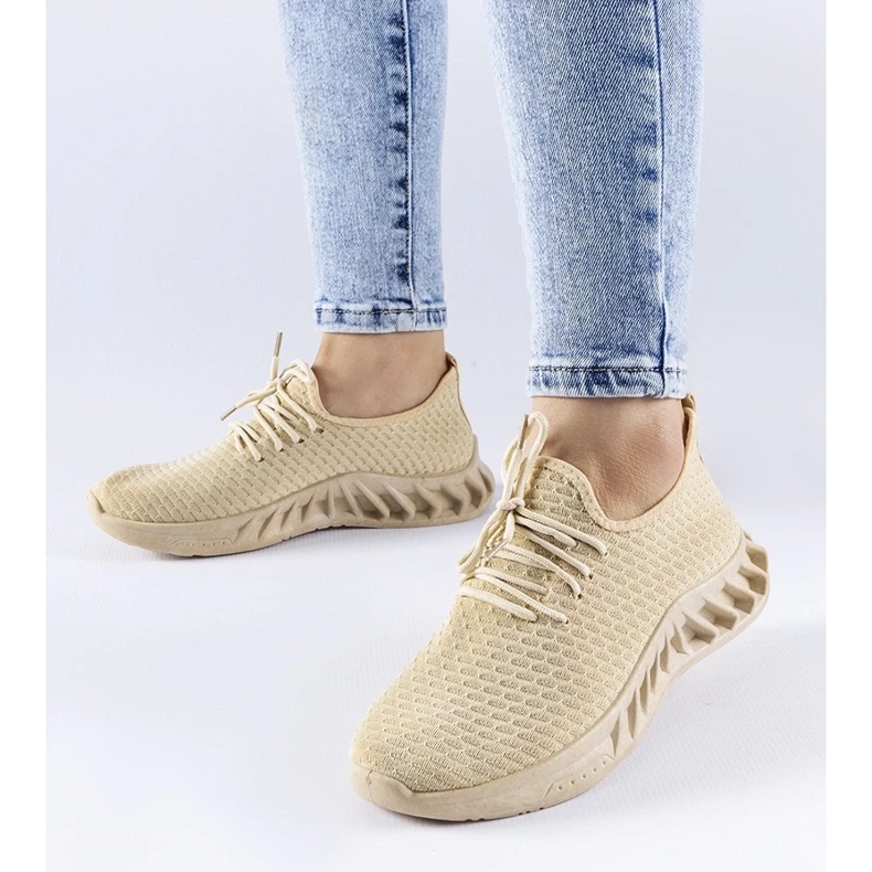 D/GMR Beige fabric sneakers from Derek 1