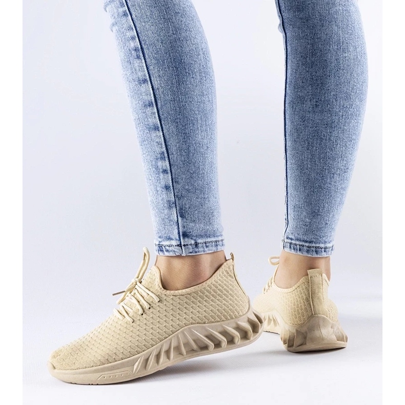 D/GMR Beige fabric sneakers from Derek 2