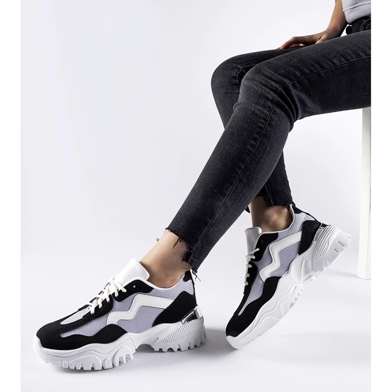 D/GMR Black and gray massive Gironic sneakers 2