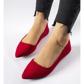 D/GMR Red ballet flats with a pointed toe Riv 1