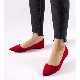 D/GMR Red ballet flats with a pointed toe Riv 2