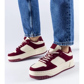 D/GMR Burgundy sneakers on the Crim platform red 2