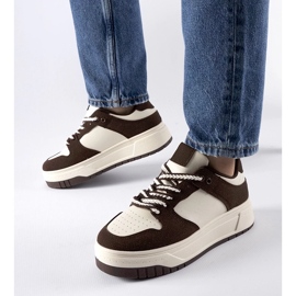 D/GMR Brown sneakers on the Crim platform 1