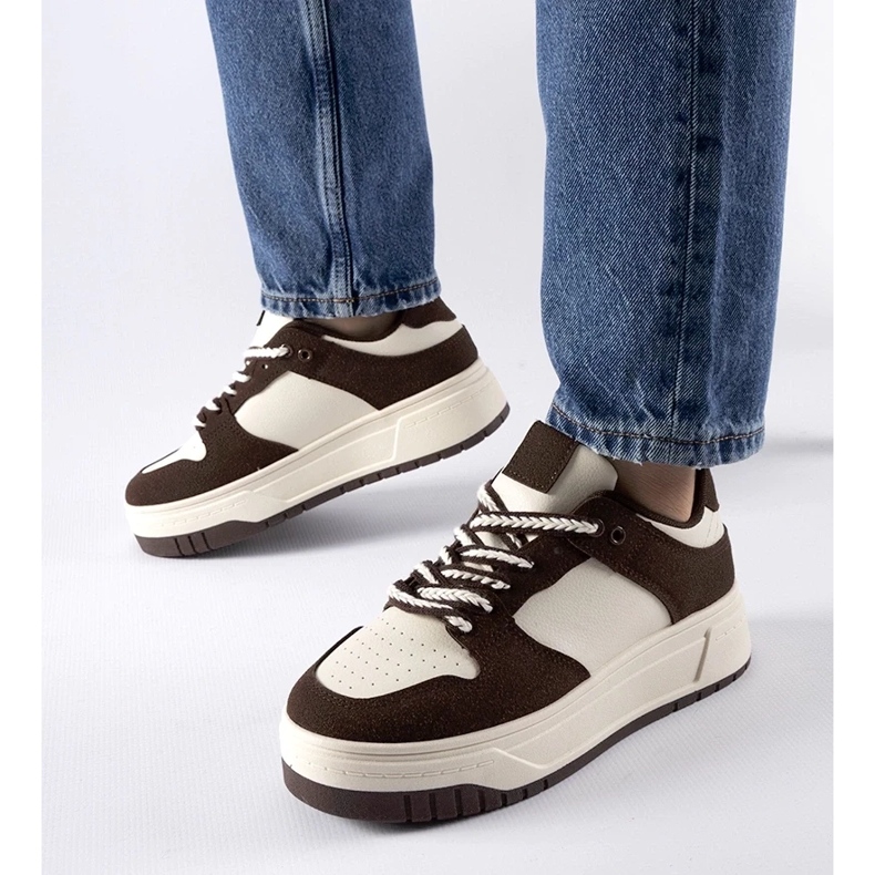 D/GMR Brown sneakers on the Crim platform 1