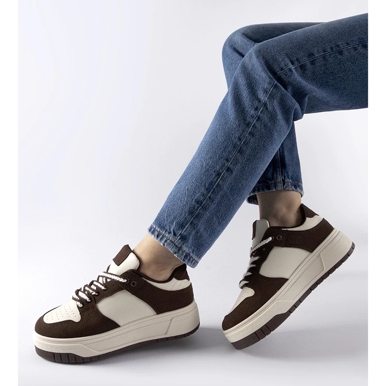 D/GMR Brown sneakers on the Crim platform 2