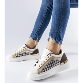 D/GMR Briercliff brown and beige glitter sneakers 1