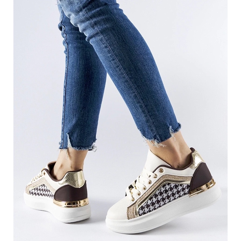 D/GMR Briercliff brown and beige glitter sneakers 2