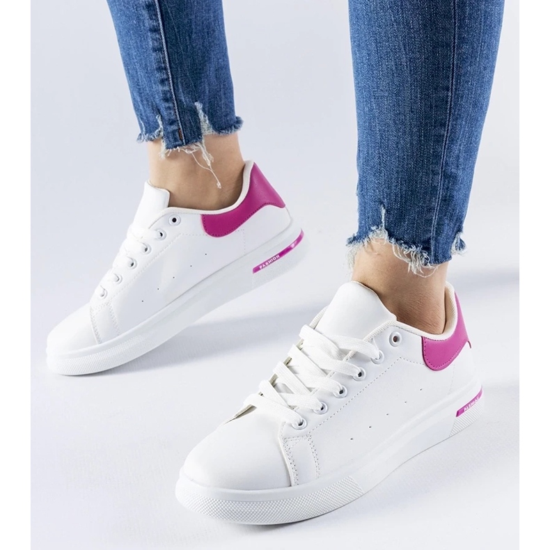 D/GMR White and pink Leland sneakers 2