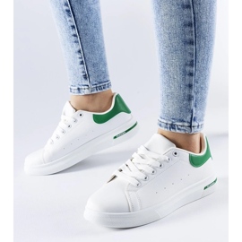 D/GMR White and green Leland sneakers 2