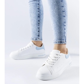 D/GMR White and blue Leland sneakers 2