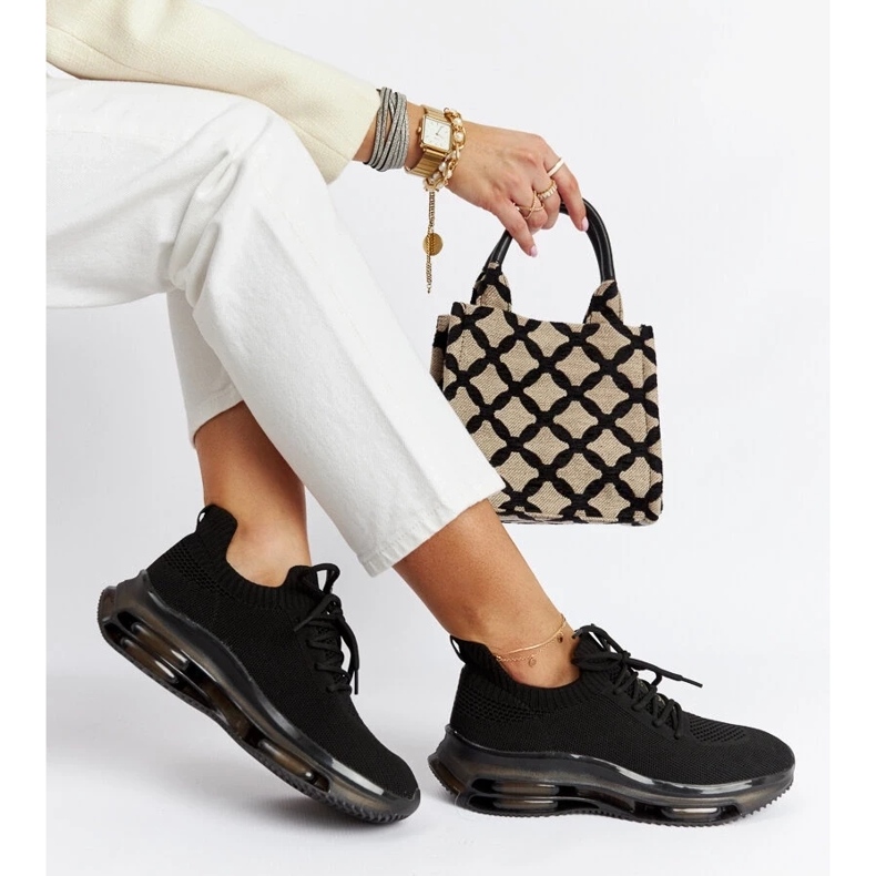 D/GMR Black platform sneakers Goe JJ2N4080 1