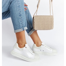 D/GMR White sneakers with rhinestones Goe NN2N4011 1