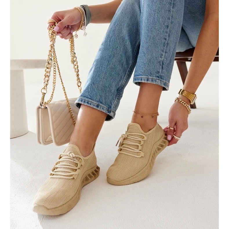 D/GMR Beige fabric sneakers from Weekley 2