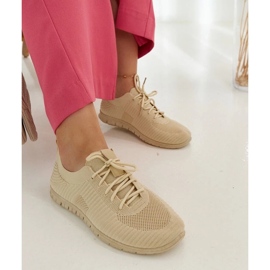 D/GMR Beige fabric sneakers by Erminio 1