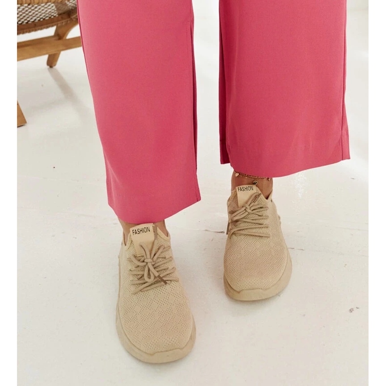 D/GMR Beige fabric sneakers Mira 2