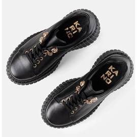D/GMR Black leather sneakers on the Karino platform 2