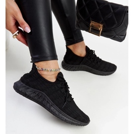 D/GMR Milena black fabric sneakers 2