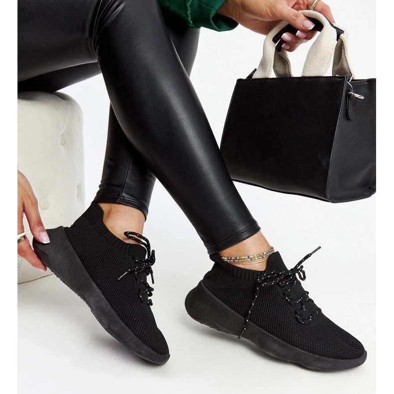 D/GMR Roshni black sports sneakers 2