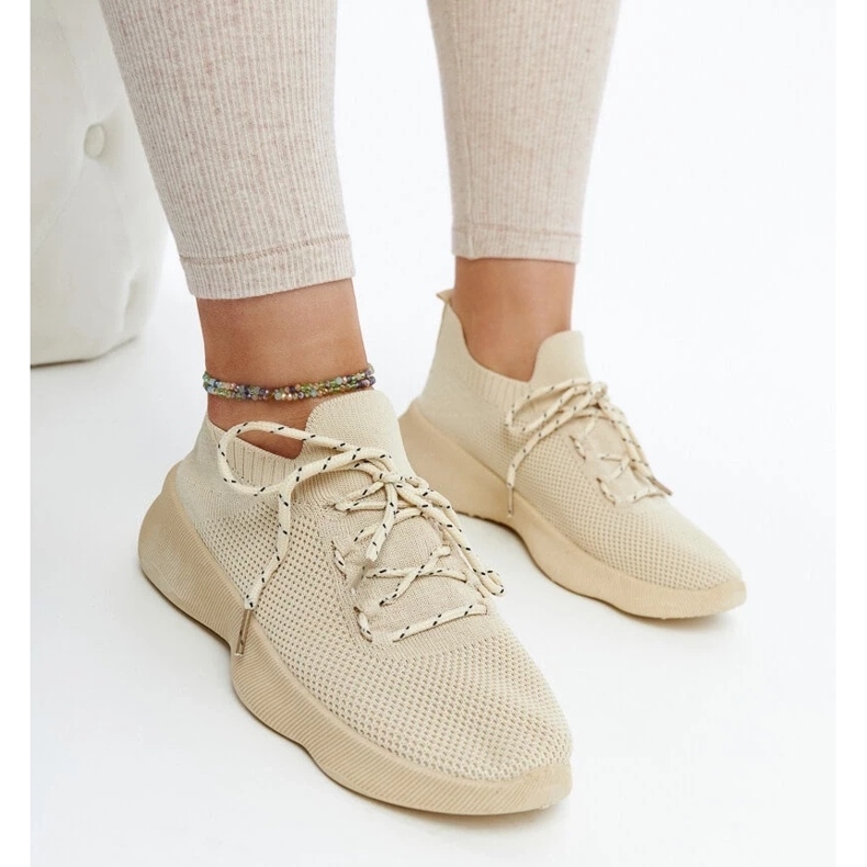 D/GMR Beige Roshni sports sneakers 1