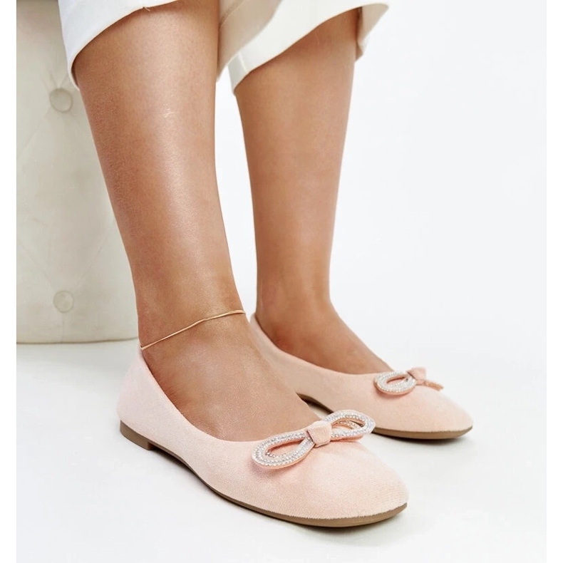 D/GMR Light pink ballet flats with a Gaillou bow 2