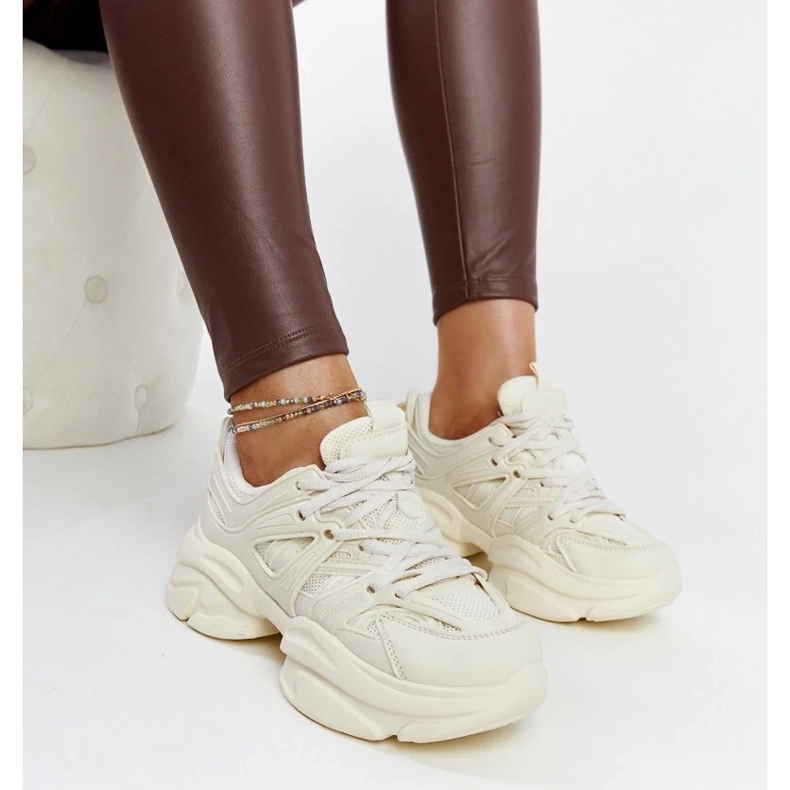 D/GMR Light beige sports sneakers by Feaven 2