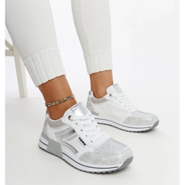 D/GMR Silver platform sneakers with Mauli rhinestones 1