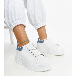 D/GMR White Ottavia platform sports shoes 1