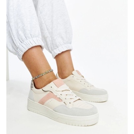 D/GMR White Walda platform sneakers beige 2