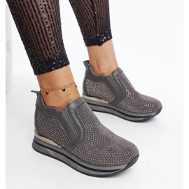 D/GMR Dark gray Cadelaria wedge sneakers grey 2