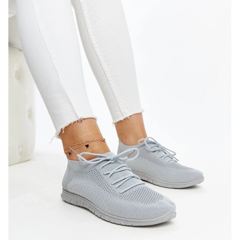 D/GMR Gray Zahira fabric sneakers grey 1