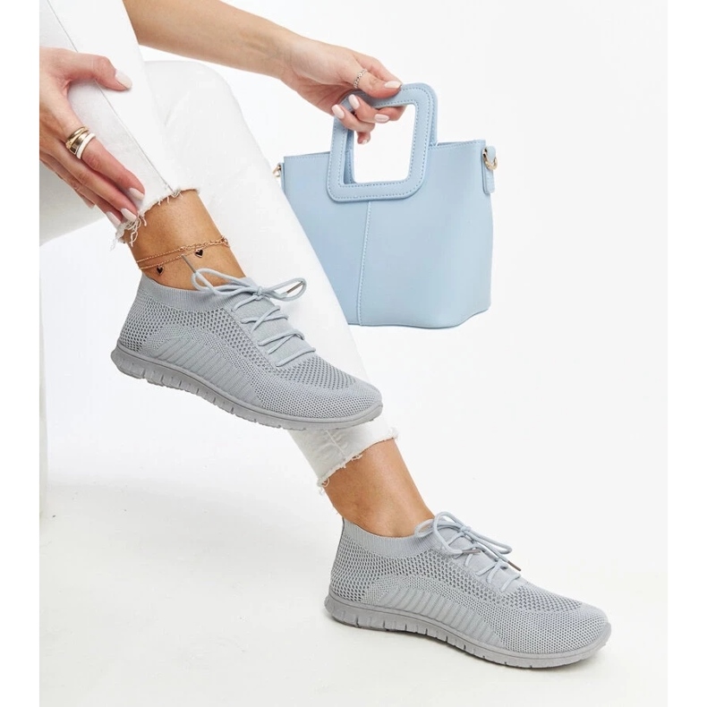 D/GMR Gray Zahira fabric sneakers grey 2