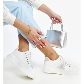 D/GMR White and silver sneakers with a thick Finestra sole 2